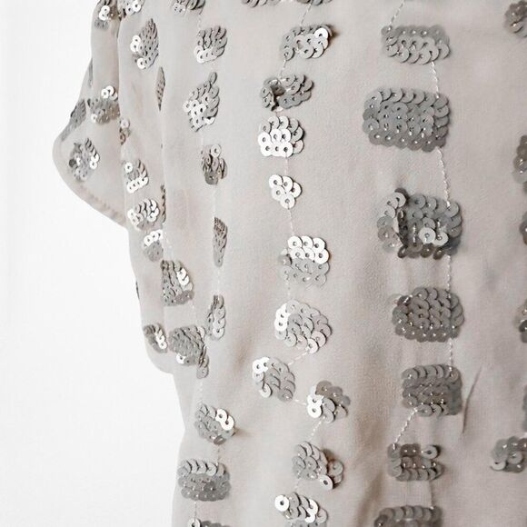 Vintage Y2K Pink Sequin Short Sleeve Blouse Top Size S - Picture 6 of 6